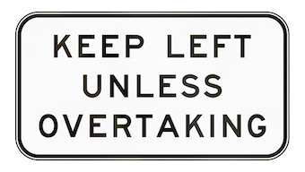 keep left